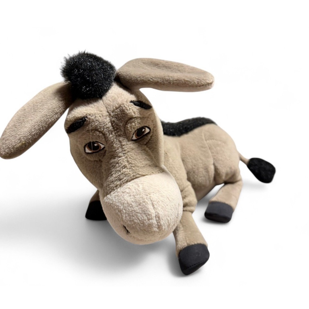 Shrek 2 Wise Crackin Donkey Plush 2003 Hasbro DreamWorks Stuffed Animal 14"